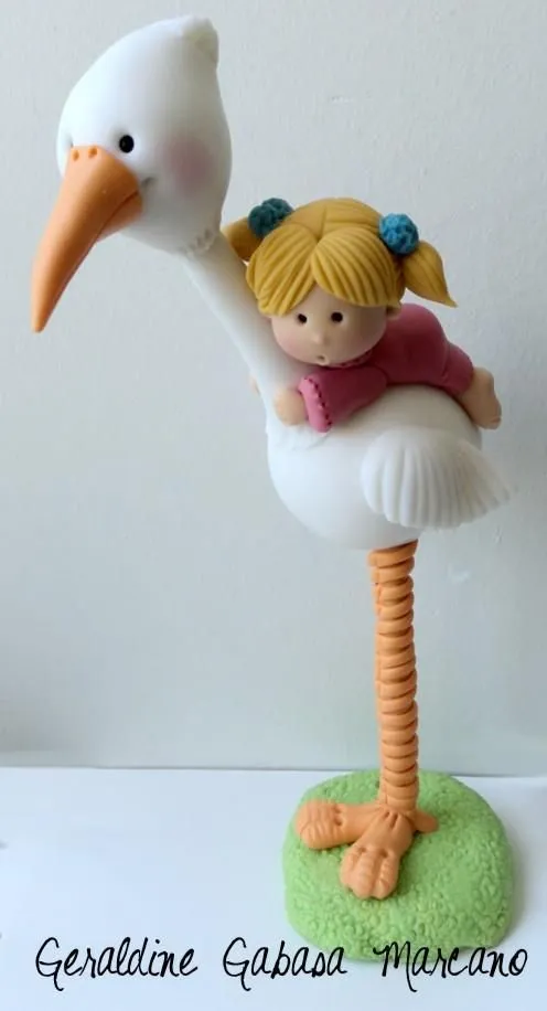 llego la cigueña porcelana fria polymer clay | Porcelana fria ... llego la cigueña porcelana fria polymer clay | Porcelana fria ...