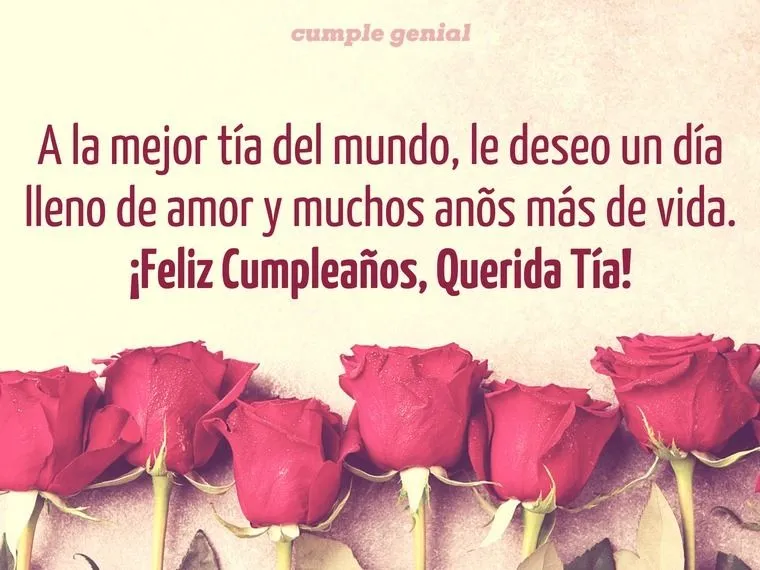 Un día lleno de amor para la mejor tía - Cumple Genial Un día lleno de amor para la mejor tía - Cumple Genial