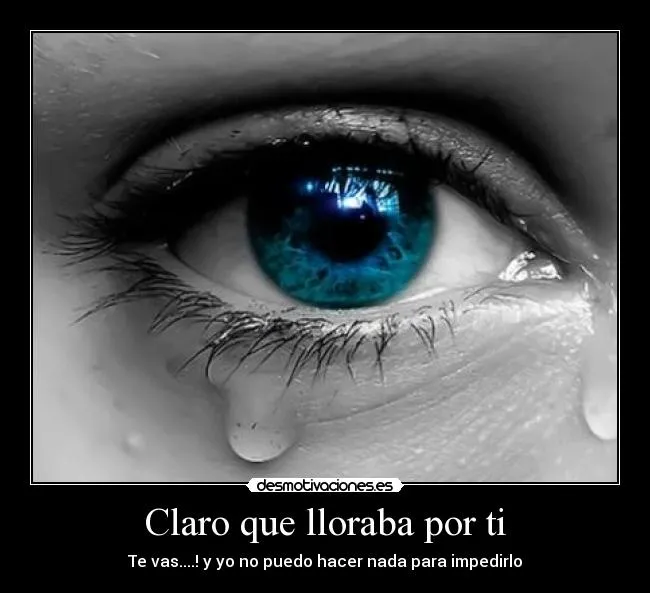Claro que lloraba por ti | Desmotivaciones