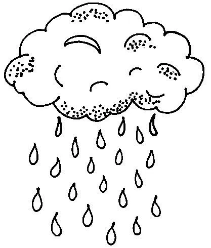 Lluvia para colorear e imprimir - Imagui
