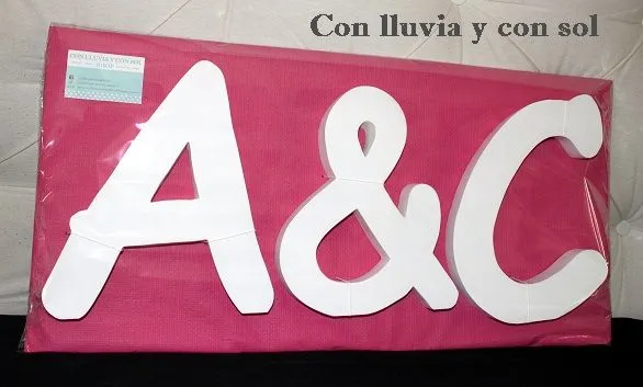 Con lluvia y con sol shop: LETRAS DE MADERA PARA LA BODA DE CONCHI Con lluvia y con sol shop: LETRAS DE MADERA PARA LA BODA DE CONCHI