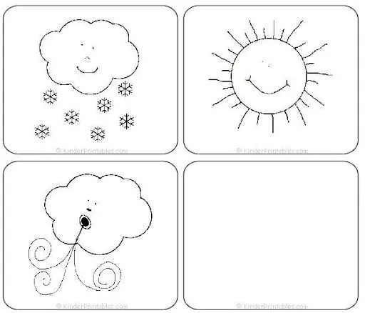 DIBUJOS DEL CLIMA PARA COLOREAR