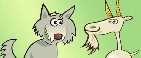 El lobo y la cabra. Fábula infantil de Esopo El lobo y la cabra. Fábula infantil de Esopo