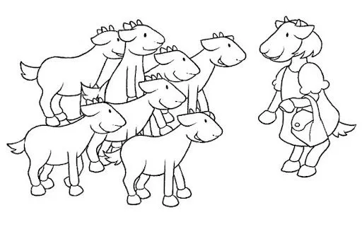 El lobo y los 7 cabritillos para colorear - Imagui