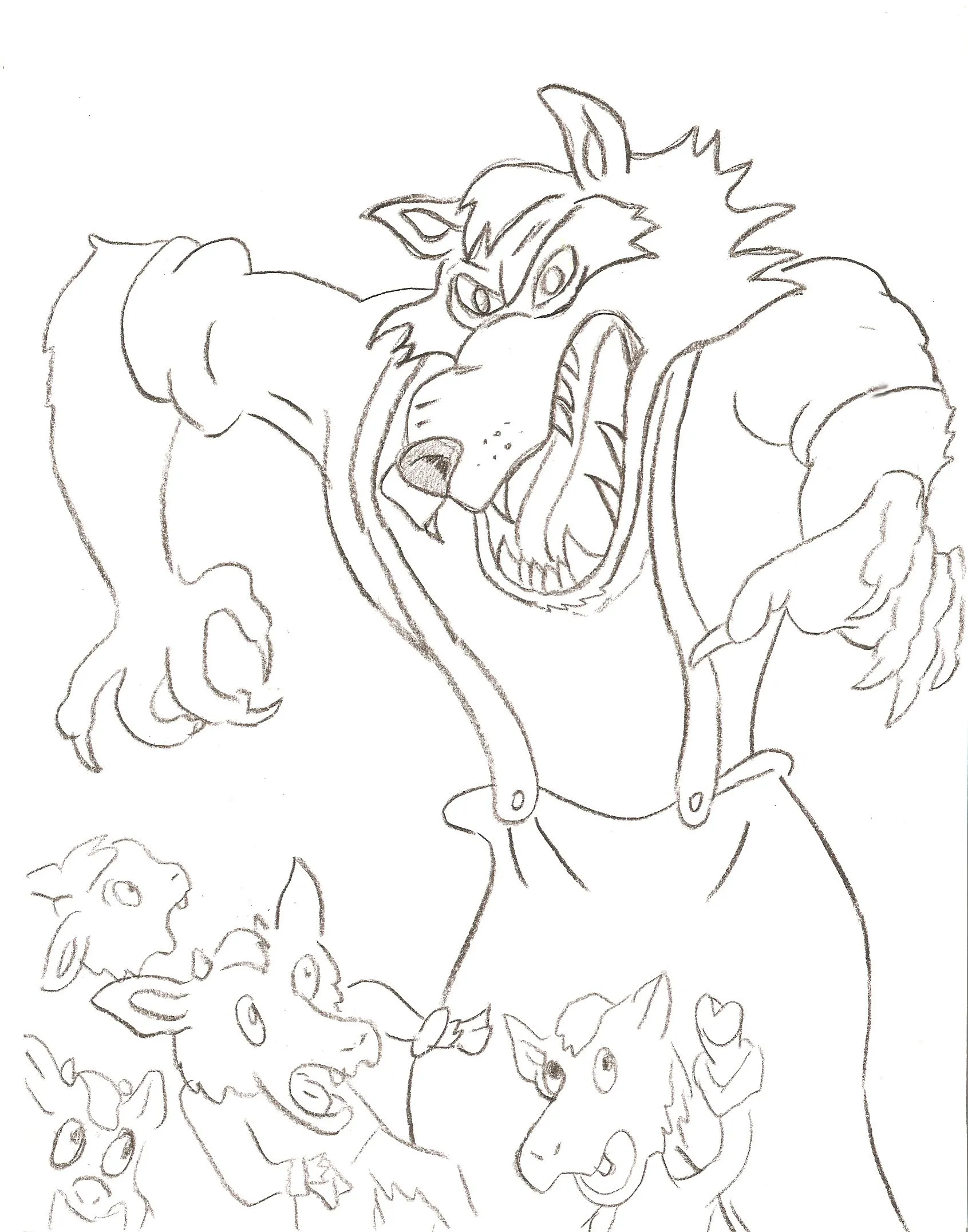 El lobo y los 7 cabritos para colorear - Imagui El lobo y los 7 cabritos para colorear - Imagui