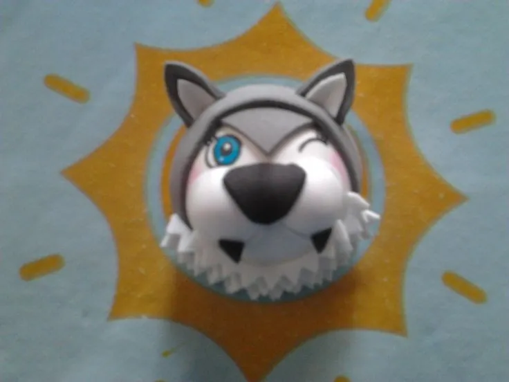 Lobo de goma eva - Imagui