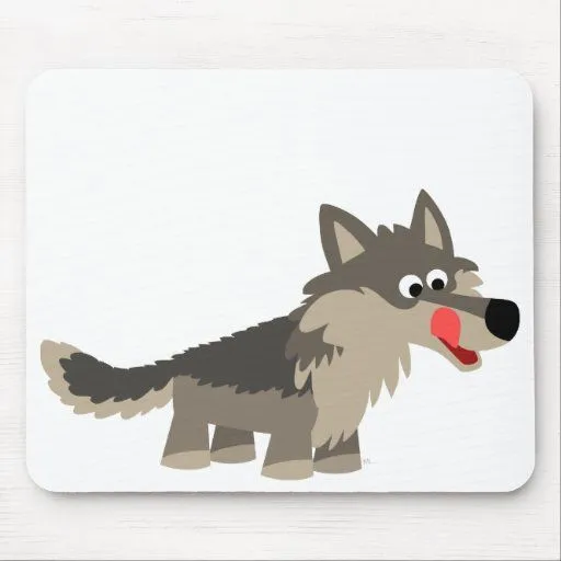 Lobo hambriento Mousepad del dibujo animado lindo Alfombrillas De ...