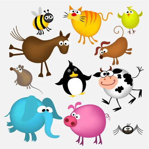 Locos animales cartoon - Vector | Vector ClipArt Locos animales cartoon - Vector | Vector ClipArt