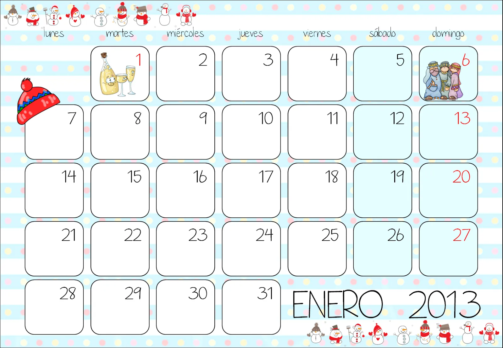 ESOS LOCOS BAJITOS DE INFANTIL: CALENDARIO ENERO ESOS LOCOS BAJITOS DE INFANTIL: CALENDARIO ENERO