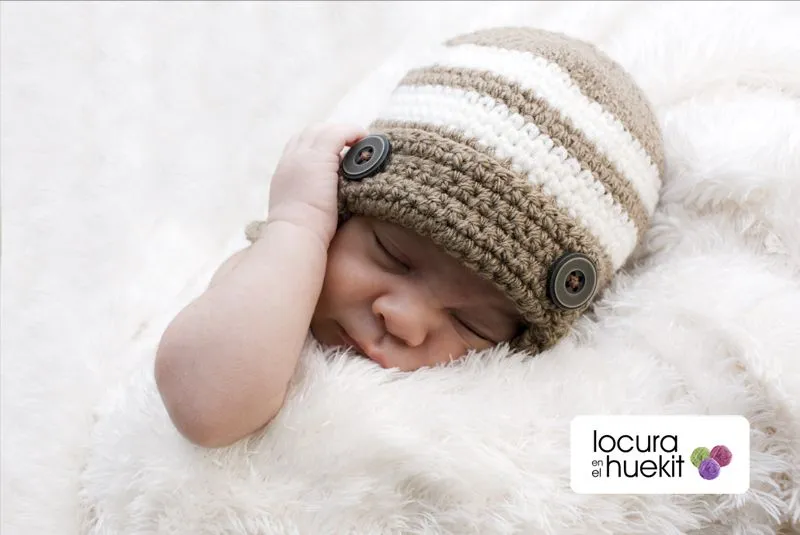 locura en el huekit: Gorro Crochet bebés paso a paso
