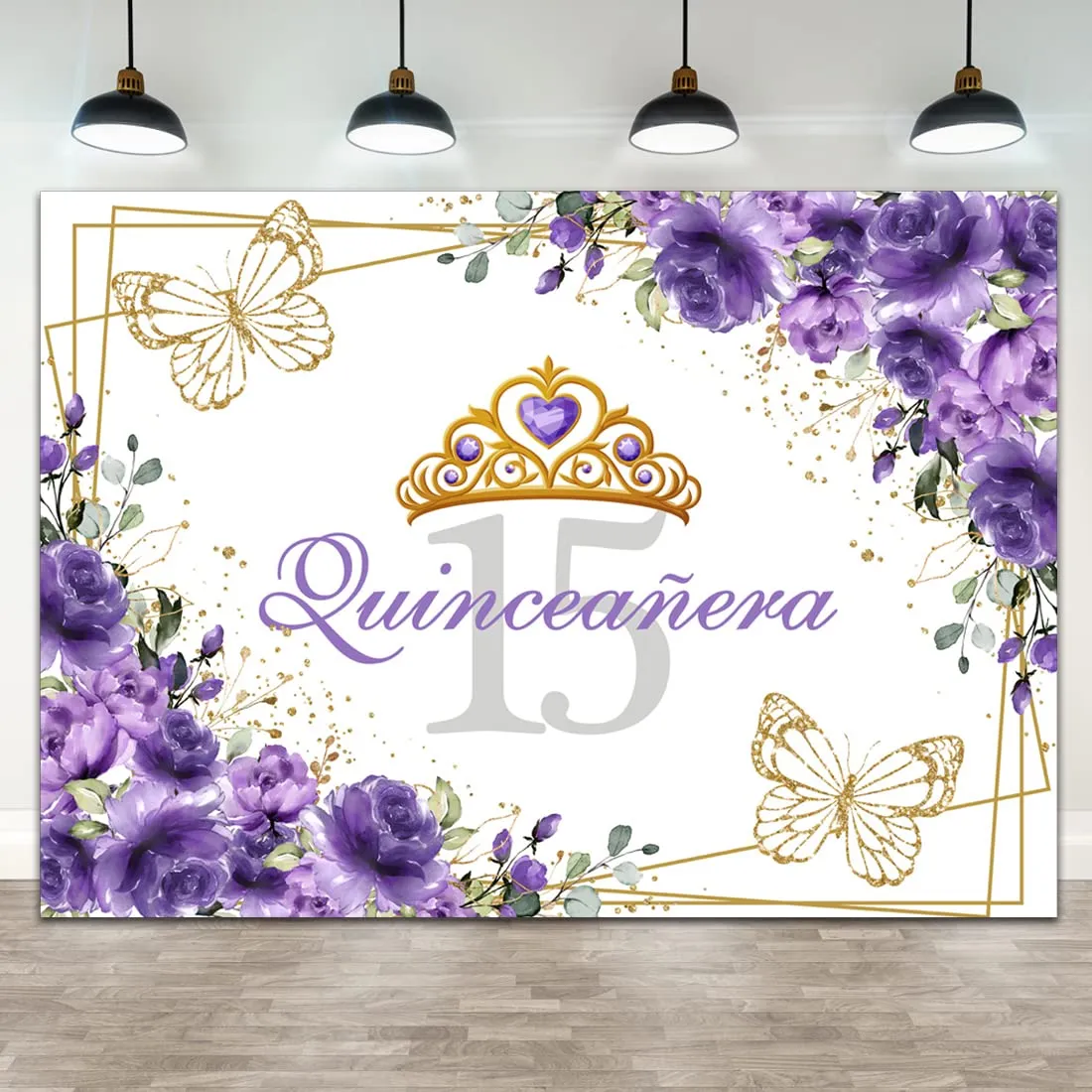 Lofaris Quinceañera - Telón de fondo de cumpleaños para niña dulce Mis Quince Anos, decoración de fiesta, Lofaris Quinceañera - Telón de fondo de cumpleaños para niña dulce Mis Quince Anos, decoración de fiesta,