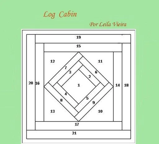 Patrones log cabin on Pinterest