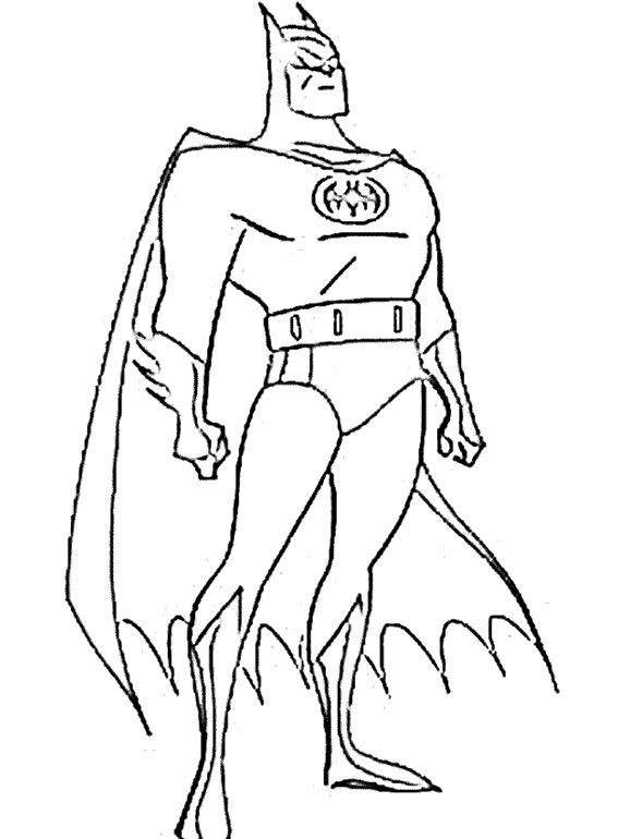 Dibujos animados para colorear: Batman para colorear