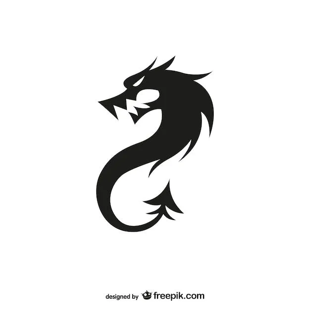 Logo dragón negro para descarga gratuita | Descargar Vectores gratis