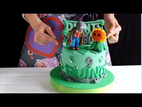 Logo Plantas contra Zombies de Fondant. 1ª Parte Tarta Plantas ...