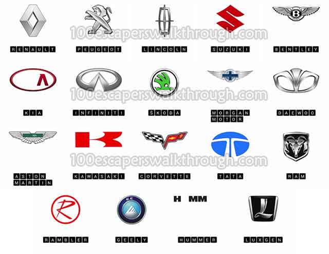 Logo Quiz Cars Level 3 Answers | 94% Game Answers for 100 Escapers ... Logo Quiz Cars Level 3 Answers | 94% Game Answers for 100 Escapers ...