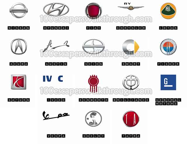 Logo Quiz Cars Level 5 Answers | 94% Game Answers for 100 Escapers ...