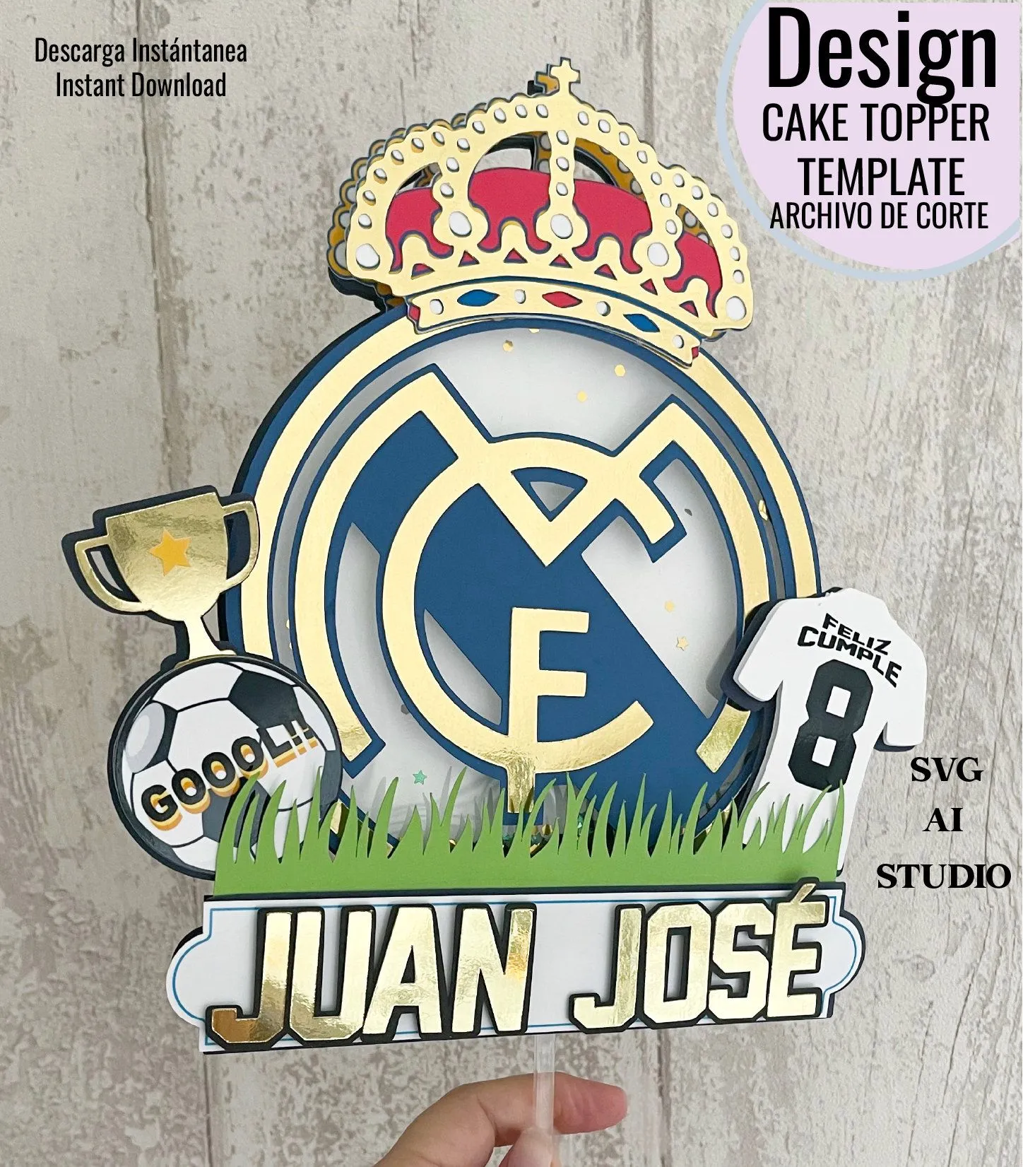 Logo real madrid svg - Etsy México