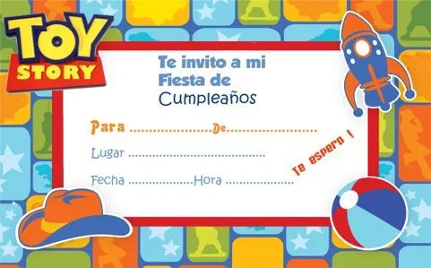 LOGO DE TOY STORY E INVITACION DE TOY STORY | TARJETAS | Pinterest