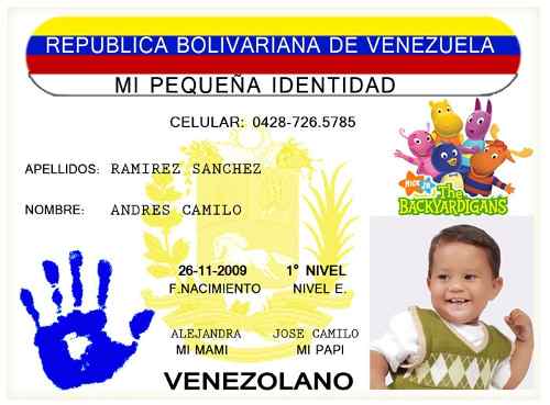 Cedula infantil - Imagui