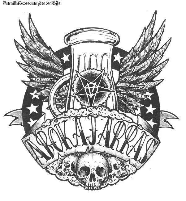 Plantilla/Diseño Tatuaje de zaloabkjs - Logos Alas Calaveras Plantilla/Diseño Tatuaje de zaloabkjs - Logos Alas Calaveras