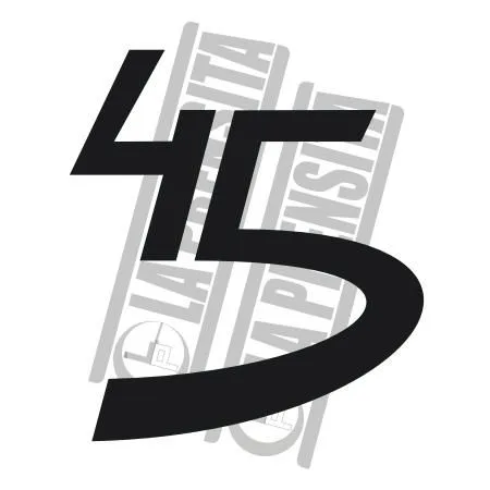 Logotipo 45 años de La Prensita | Santiago Lucas Logotipo 45 años de La Prensita | Santiago Lucas