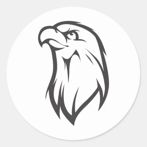 Logotipo de encargo de Eagle blanco y negro Etiqueta Redonda de ... Logotipo de encargo de Eagle blanco y negro Etiqueta Redonda de ...