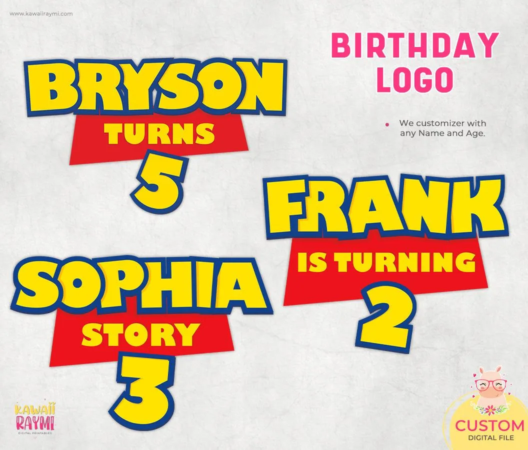 Logotipo personalizado de Toy Story, logotipo de cumpleaños Toy Story – Kawaii Raymi Logotipo personalizado de Toy Story, logotipo de cumpleaños Toy Story – Kawaii Raymi