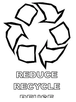Logotipo de reciclaje para colorear ~ 4 Dibujo