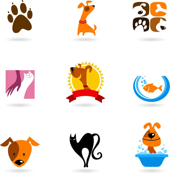 Logotipos e iconos del animal doméstico — Vector stock © marish ... Logotipos e iconos del animal doméstico — Vector stock © marish ...