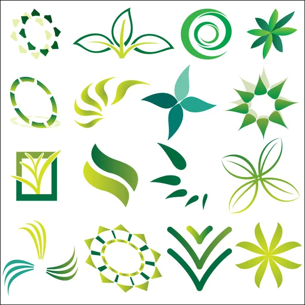 logotipos verdes ecológicos — Vector stock © karlos1991 #9558054