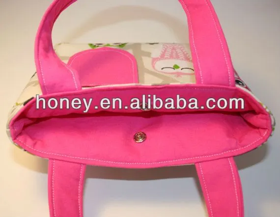 De la lona bolsas de asas lindas del patrón del buho bolsas ... De la lona bolsas de asas lindas del patrón del buho bolsas ...