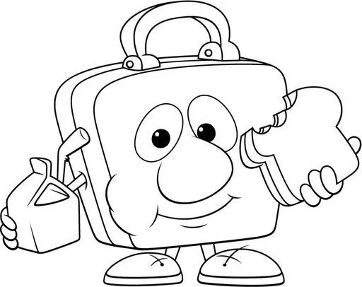 Lonchera para colorear - Dibujos Escolares ~ Dibujos para Colorear ... Lonchera para colorear - Dibujos Escolares ~ Dibujos para Colorear ...