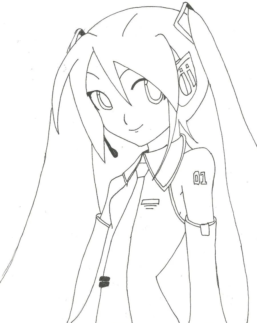 Dibujos de miku hatsune para calcar - Imagui Dibujos de miku hatsune para calcar - Imagui