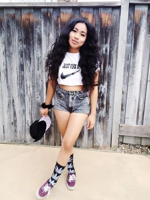 long hair swag shorts nike just do it cute outfit cool socks vans ... long hair swag shorts nike just do it cute outfit cool socks vans ...