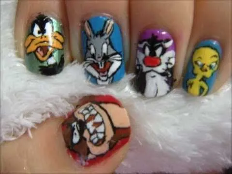 Looney Tunes Nail Art - YouTube