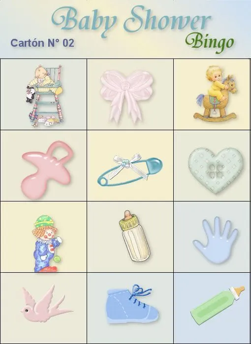 Loteria De Baby Shower Lista Para Imprimir Imagui Descargarlos ...