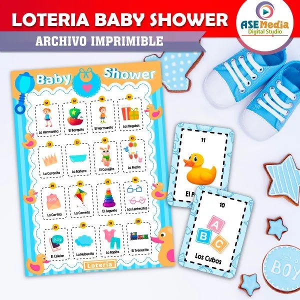 Lotería Baby Shower de Patitos Imprimible – AseMedia Digital Studio