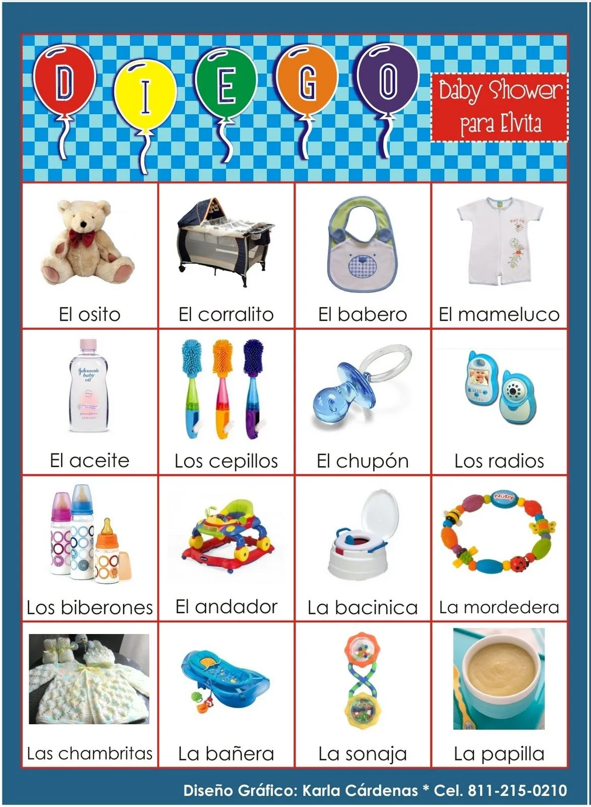 LOTERIA COMPLETA PARA BABY SHOWERS - Imagui LOTERIA COMPLETA PARA BABY SHOWERS - Imagui