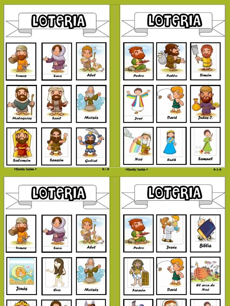 Loteria Personajes Biblicos | PDF