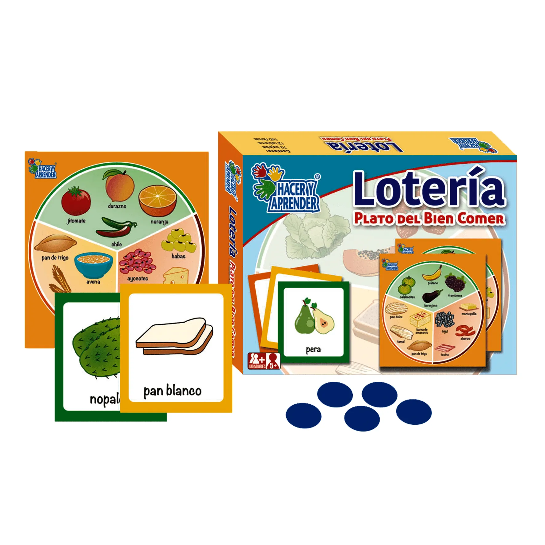 Lotería Plato del bien comer | Polillita Material Didáctico Lotería Plato del bien comer | Polillita Material Didáctico