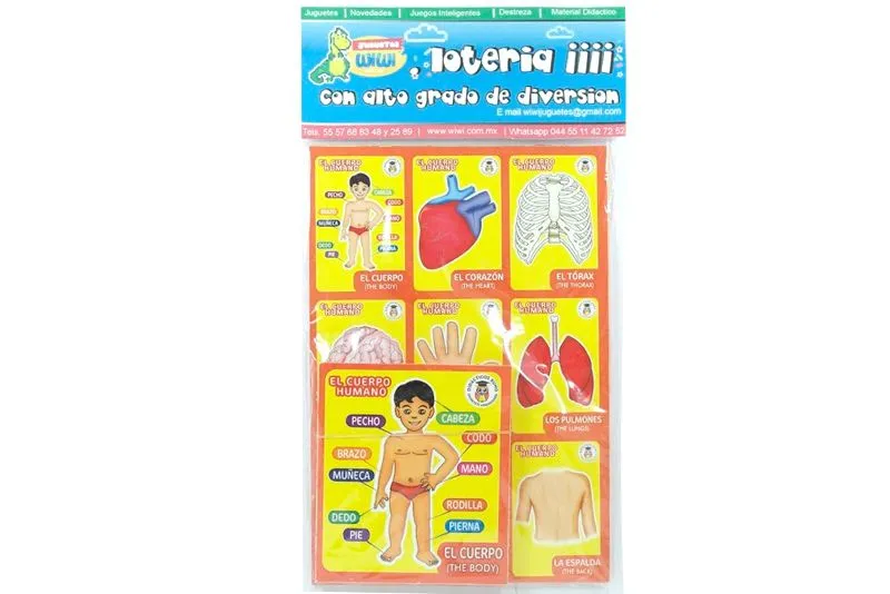 LOTERIAS DEL CUERPO HUMANO, JUEGO DE MESA DIDACTICO. | WIWI LOTERIAS DEL CUERPO HUMANO, JUEGO DE MESA DIDACTICO. | WIWI