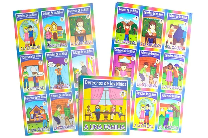 LOTERÍAS DERECHOS Y VALORES DE LOS NIÑOS, JUEGO DE MESA DIDÁCTICO ...