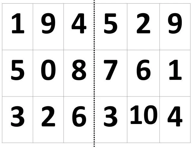 Loteria de numeros para preescolar - Imagui Loteria de numeros para preescolar - Imagui