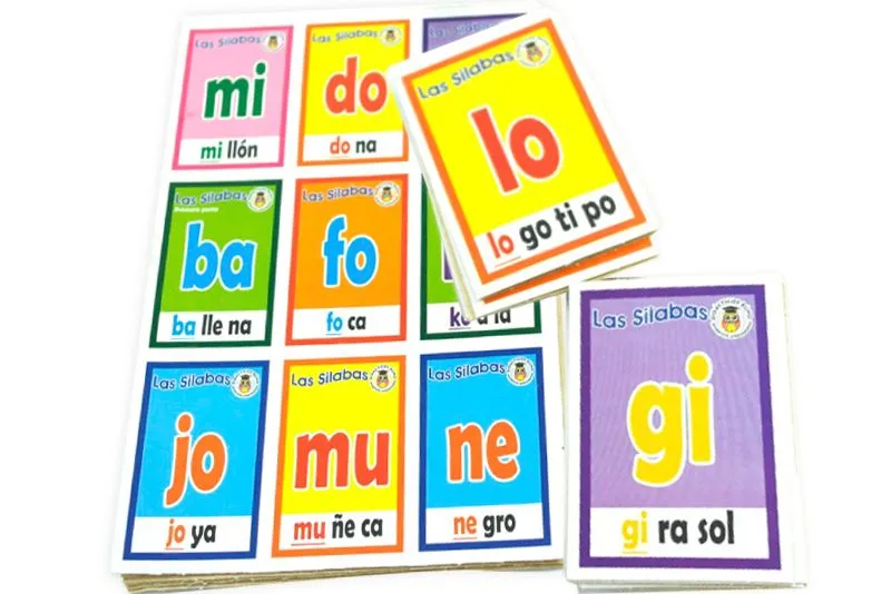 LOTERIAS DE SILABAS, JUEGO DE MESA DIDACTICO | WIWI