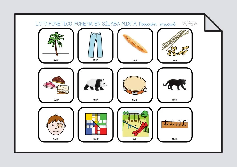 Loto - Letra P: Conciencia fonológica #Soyvisual Loto - Letra P: Conciencia fonológica #Soyvisual