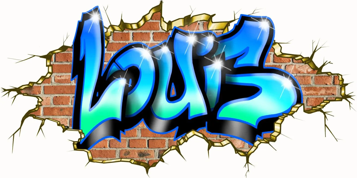 Louis Graffiti Name, Dibujo por Maxime Blachère | Artmajeur