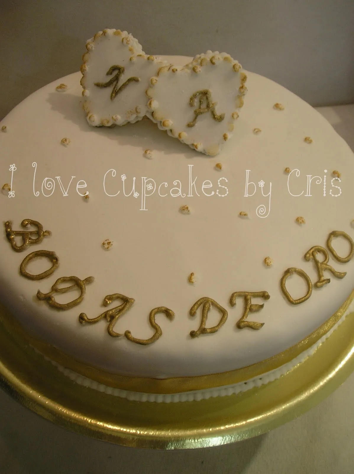 I love Cupcakes: Torta aniversario Bodas de ORO