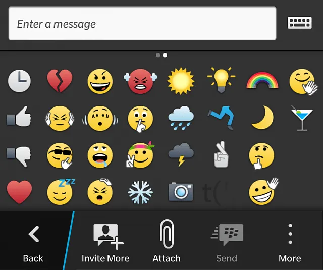 I love how BBM on 10.2.1.1055 got a middle finger emoticon :D ... I love how BBM on 10.2.1.1055 got a middle finger emoticon :D ...