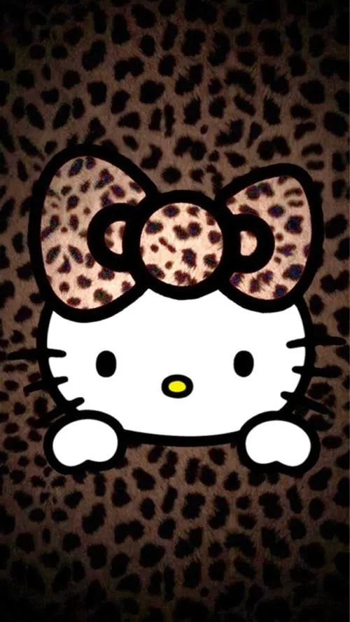 LOve Pink~: Brown Leopard HelloKitty Wallpapers LOve Pink~: Brown Leopard HelloKitty Wallpapers